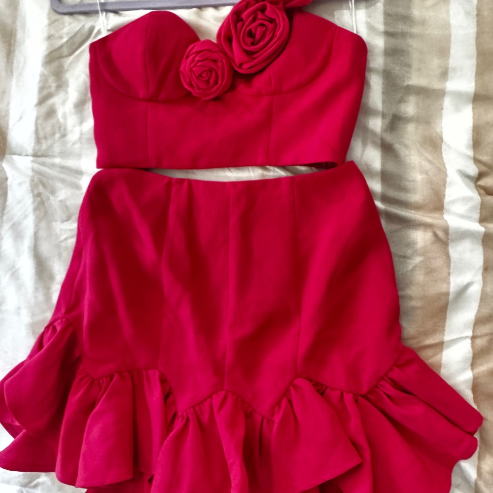 The Wolf Gang - Flores Rose Bustier + Skirt Set NWOT